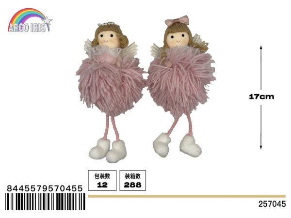 Colgante muñeca con alas y vestido de bola - Decoración navideña colgante