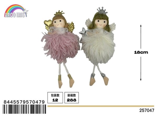 Colgante muñeca con alas y vestido de bola - Decoración navideña colgante - Imagen 2