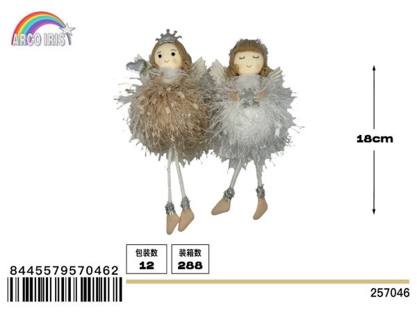 Colgante muñeca con alas y vestido de bola - Decoración navideña colgante - Imagen 3