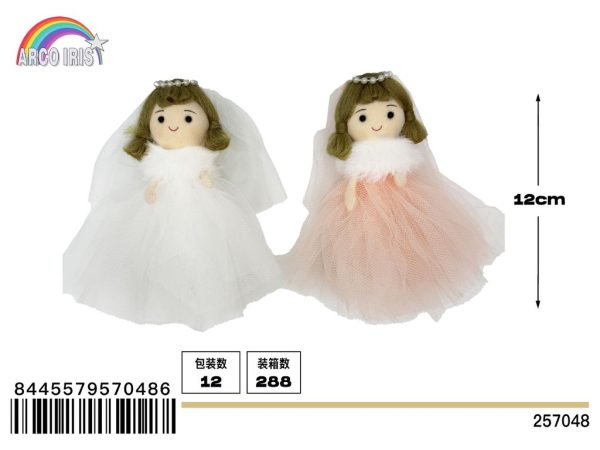 Colgante muñeca con vestido de malla - Decoración navideña colgante
