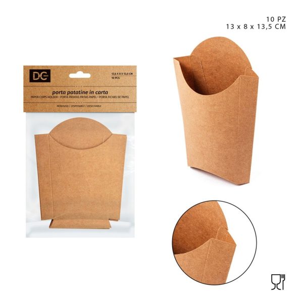 Conjuntos de cajas para papas fritas 13X8X13.5CM 10PZ - Accesorios de cocina
