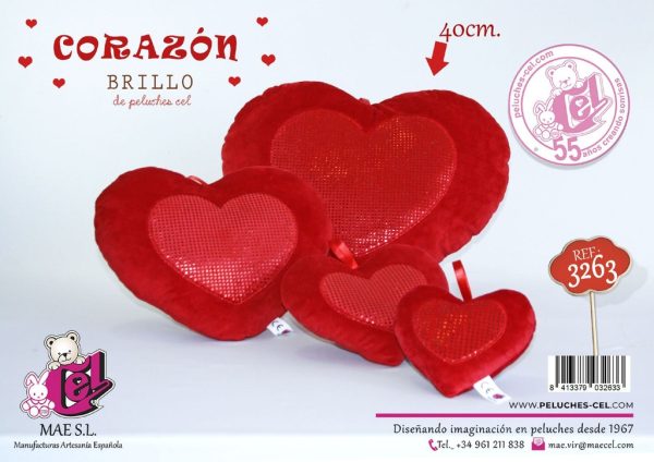 Corazón brillo 40cm - Artículos de San Valentín