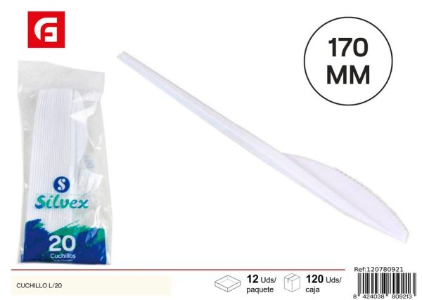 Cuchillos desechables L/20 - Cubiertos desechables