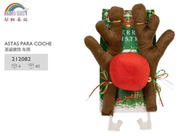Decoración de reno para coche - Accesorios festivos navideños