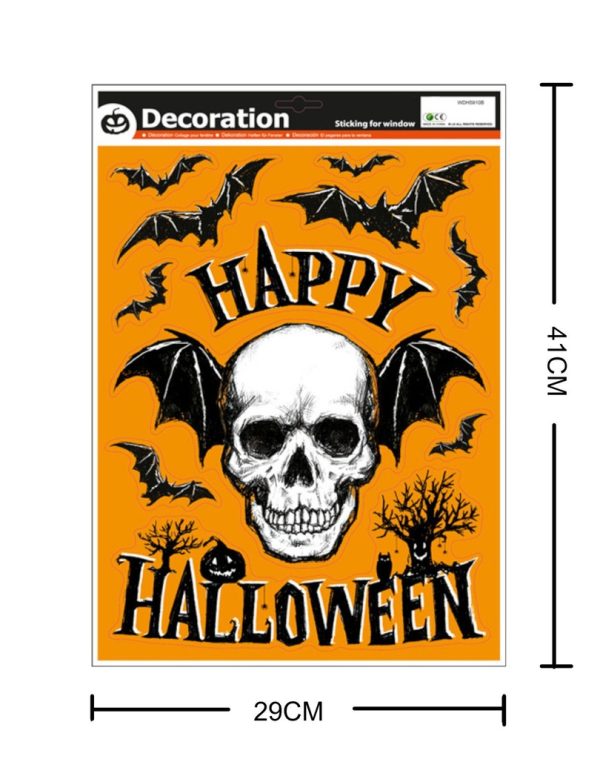 Decoración electrostática de Halloween 29x41 cm - Adhesivos decorativos - Imagen 2