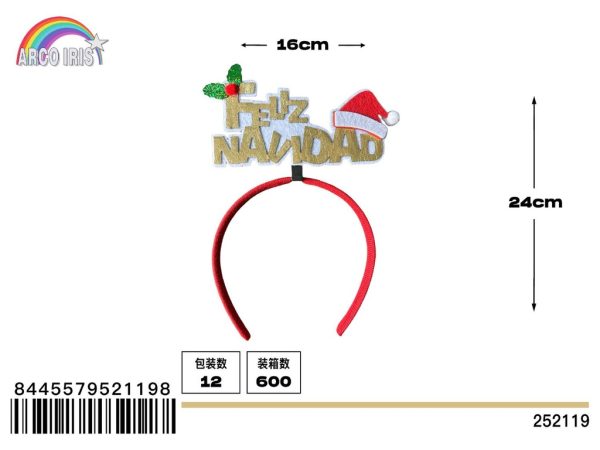 Diadema de Navidad - Adorno de fiesta navideño - Imagen 5