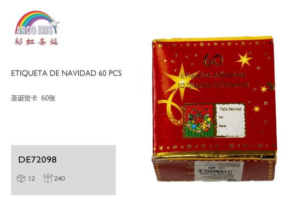 Etiqueta de Navidad 60 PCS/C - Adhesivos navideños