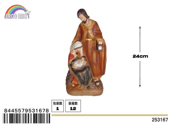 Figura de belén de nacimiento de niño Jesús - Adornos navideños religiosos - Imagen 2