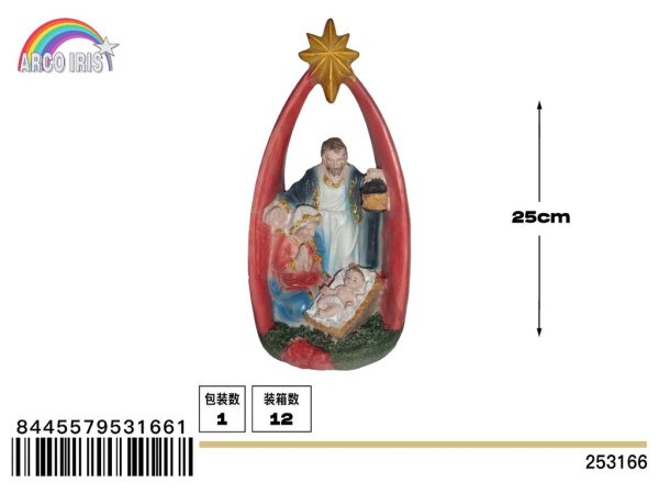 Figura de belén de nacimiento de niño Jesús - Adornos navideños religiosos - Imagen 6