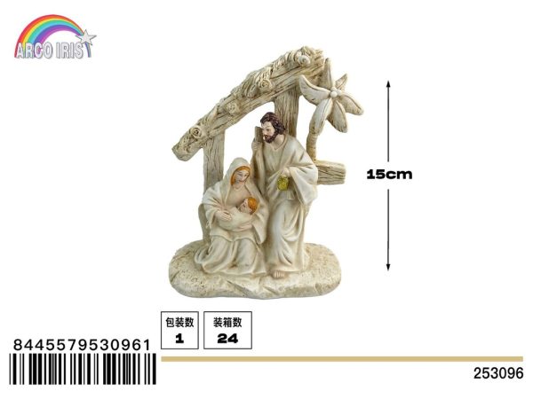 Figura poliresina de belén nacimiento de niño Jesús - Adornos navideños religiosos - Imagen 10