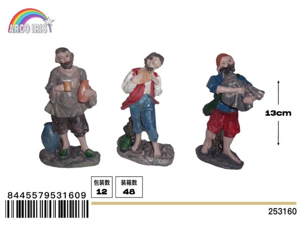 Figuras de personajes de Navidad 3 piezas - Adornos navideños festivos