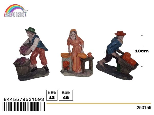 Figuras de personajes de Navidad 3 piezas - Adornos navideños festivos - Imagen 3
