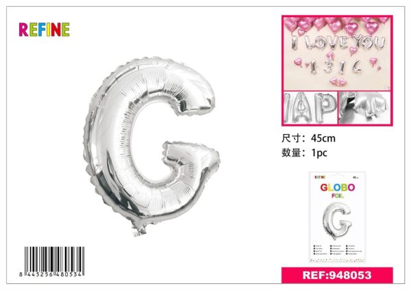 GLOBOS DE FOIL G 45CM PLATEADO - Artículos de fiesta
