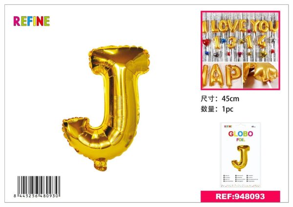 GLOBOS DE FOIL J 45CM DORADO - Artículos de fiesta