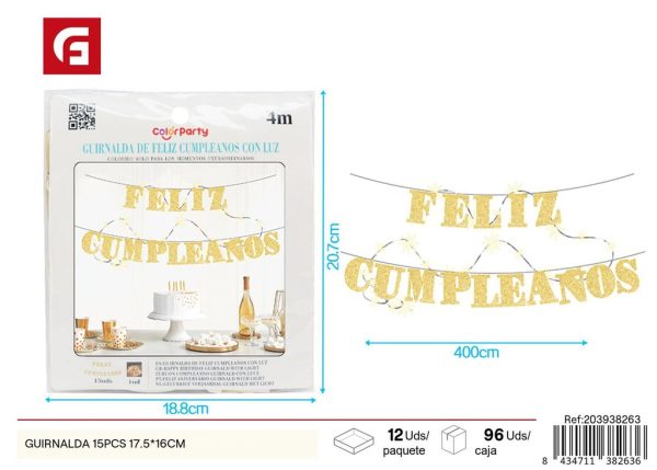 Girnalda 15 pcs 17.5*16 cm - Artículos de fiesta y decoración