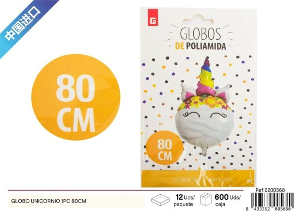 Globo unicornio 1pc 80cm - Globos de fiesta