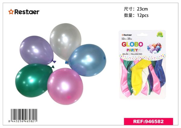 Globos de colores 12PCS 23CM - Artículos de fiesta