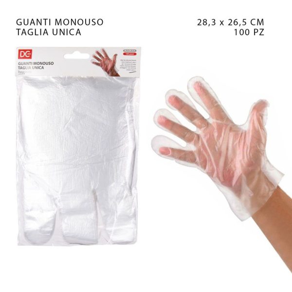Guantes desechables (28.3X26.5 cm, 100 unidades) - Accesorios de cocina
