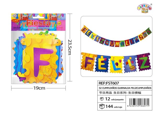 Guirnalda "Feliz Cumpleaños" S2 para fiestas y celebraciones