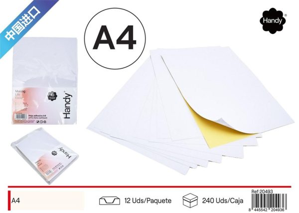 Hoja A4 autoadhesiva 10pcs - Material de oficina