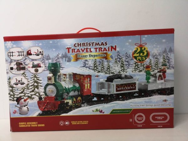 Juguete de tren con luz y música - Decoración navideña