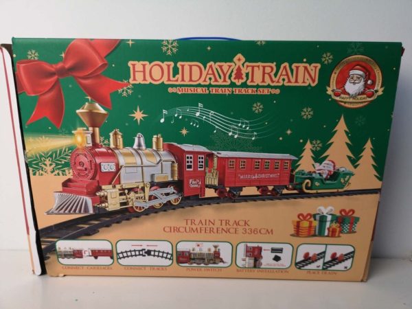 Juguete de tren con luz y música - Decoración navideña - Imagen 2