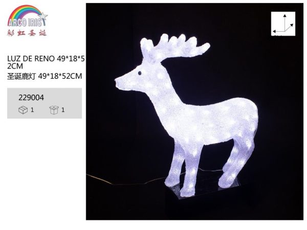 Luz de Reno 49x18x52 cm - Decoración navideña y luces