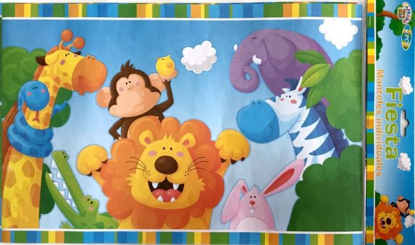 Mantel de papel individual animales (S1) - Artículos de fiesta