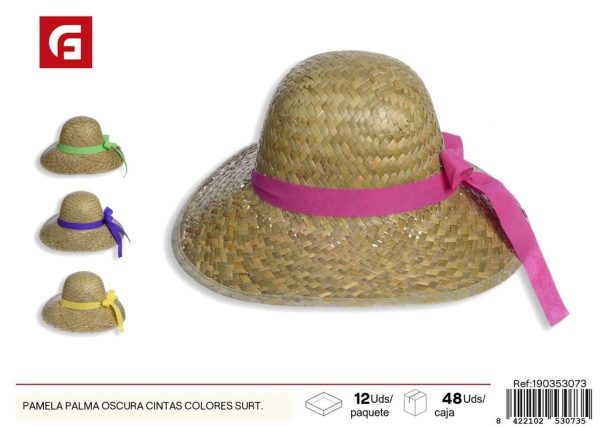 Pamela palma oscura cintas colores surtidos - Accesorios de verano