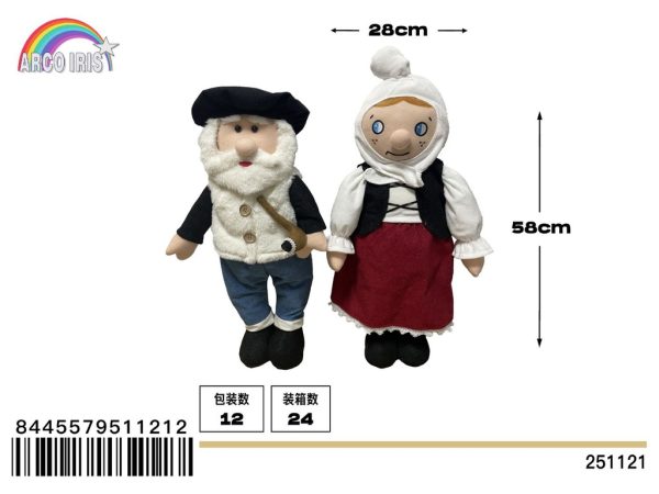 Papa Noel Vasco sentado 28x58 cm - Muñeco navideño - Imagen 2
