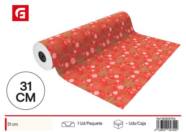 Rollo de papel regalo navidad 31 cm - Material ideal para envolver regalos navideños
