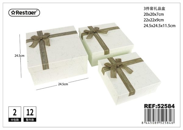 Set de 3 cajas de regalo cuadradas - Regalos y accesorios - Imagen 3
