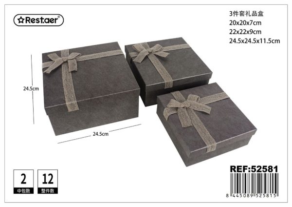 Set de 3 cajas de regalo cuadradas - Regalos y accesorios - Imagen 4