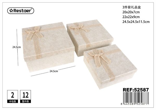 Set de 3 cajas de regalo cuadradas - Regalos y accesorios - Imagen 6
