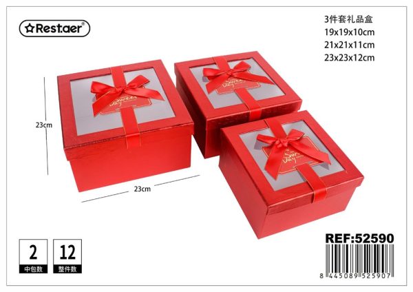 Set de 3 cajas de regalo cuadradas - Regalos y accesorios - Imagen 7