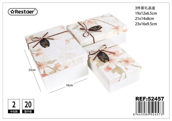 Set de 3 cajas de regalo rectangular - Artículos de regalo y detalles - Imagen 2