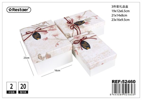 Set de 3 cajas de regalo rectangular - Artículos de regalo y detalles - Imagen 3